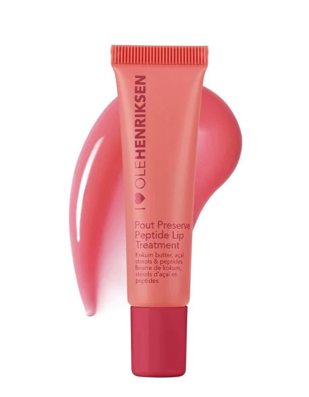 Ole Henriksen Pout Preserve Peptide Lip Treatment Strawberry Sorbet lip balm nourishes and hydrates lips