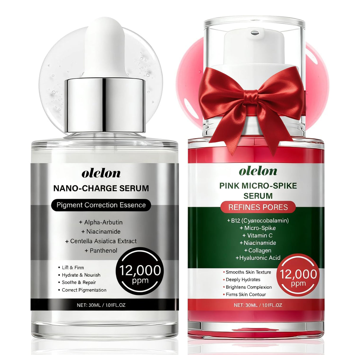 OLELON Cyano Pink Spicule Serum bottle for brightening and even tone.