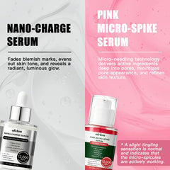 OLELON Cyano Pink Spicule Serum texture close-up for smooth, radiant skin.
