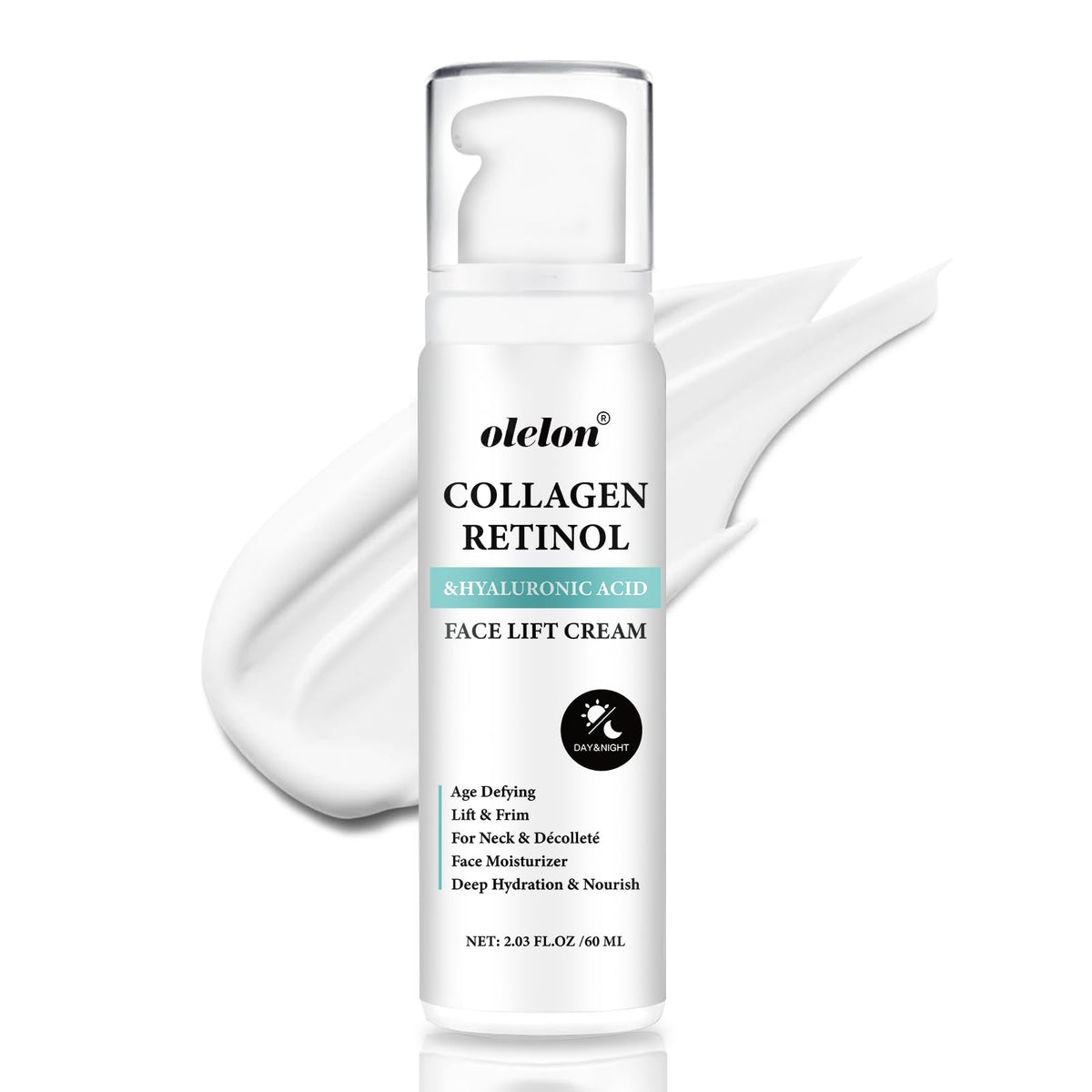 OLELON Instant Face Lift Cream bottle shows immediate hydration and subtle lift.