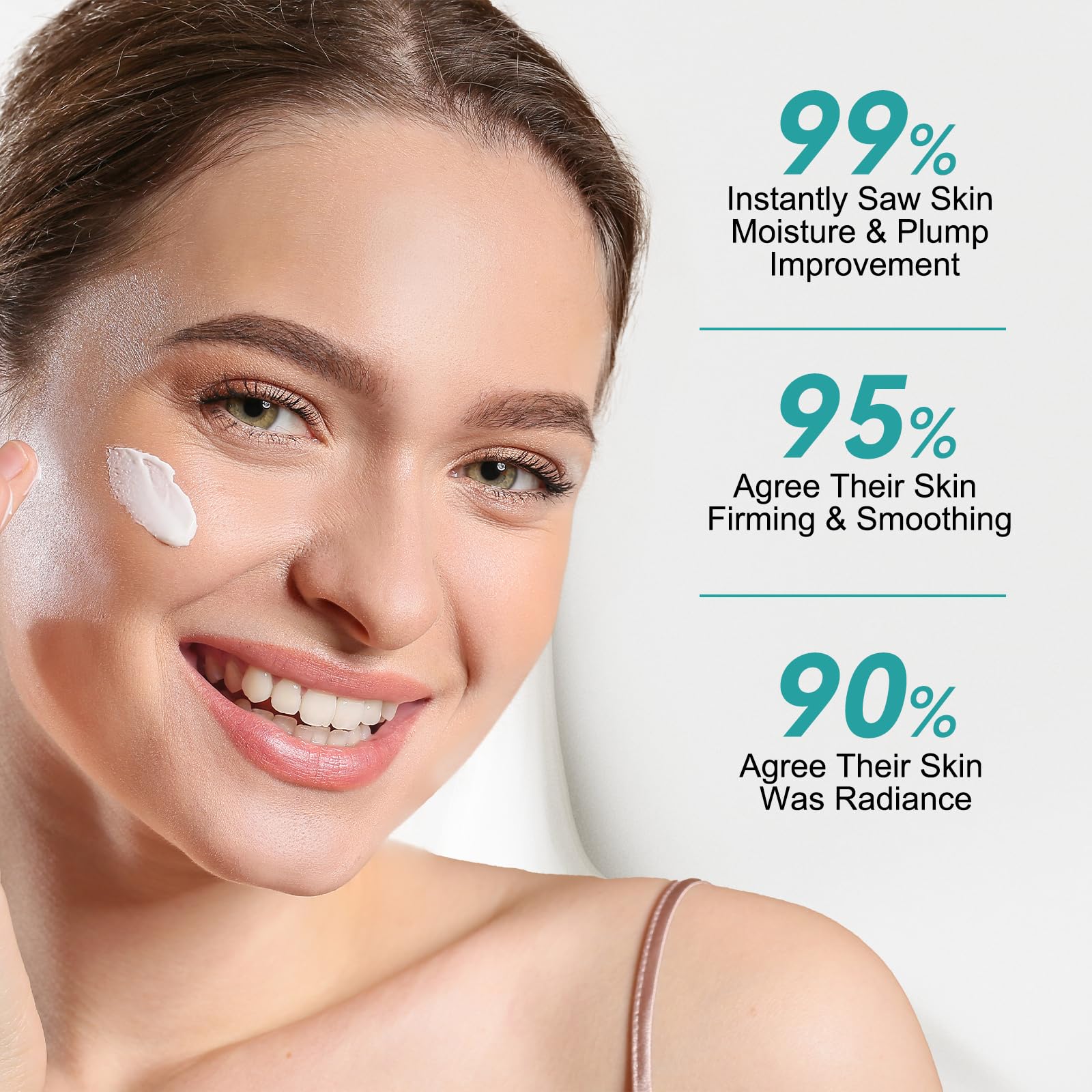 OLELON multi-area firming application across face and neck.