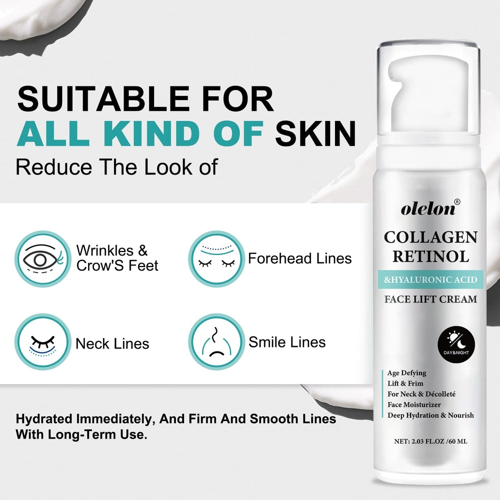 OLELON retinol texture refinement close-up suggests smoother skin.