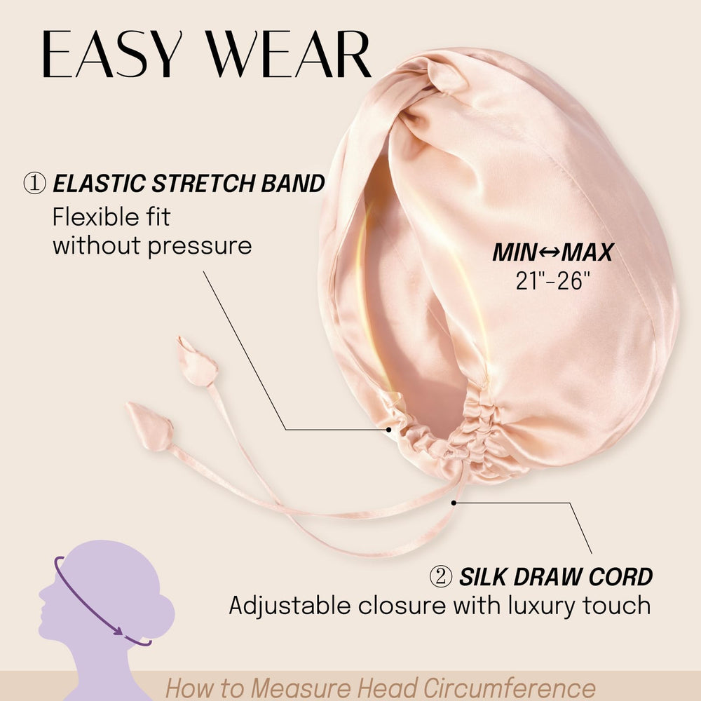 Bonete OLESILK lavable a máquina, fácil de cuidar.