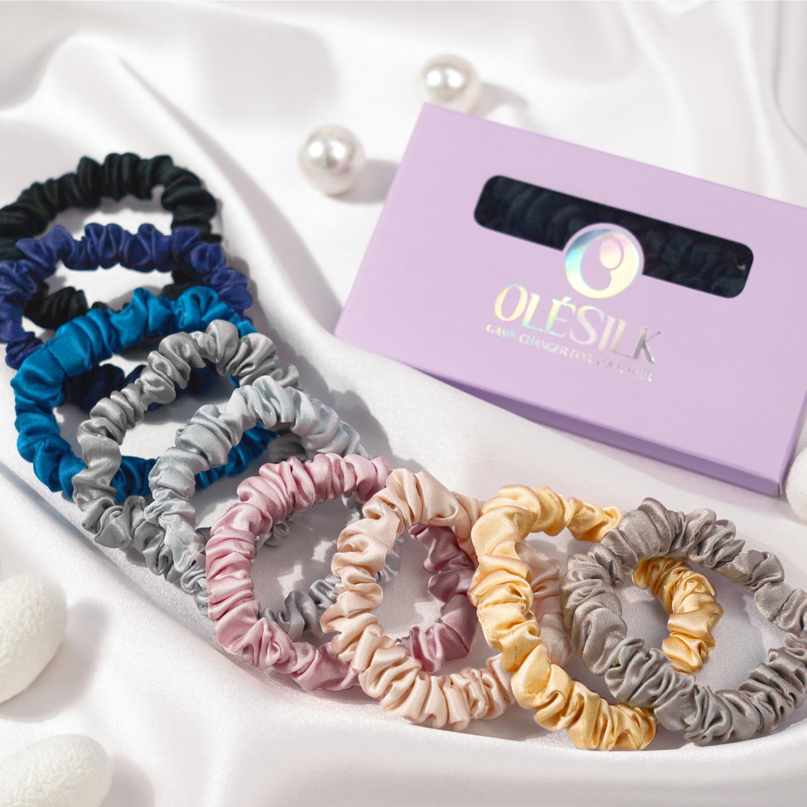 OLESILK packaging purple box; gift-ready for celebrations and special occasions.