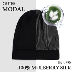 OLESILK Silk Bonnet adjustable strap for secure overnight fit