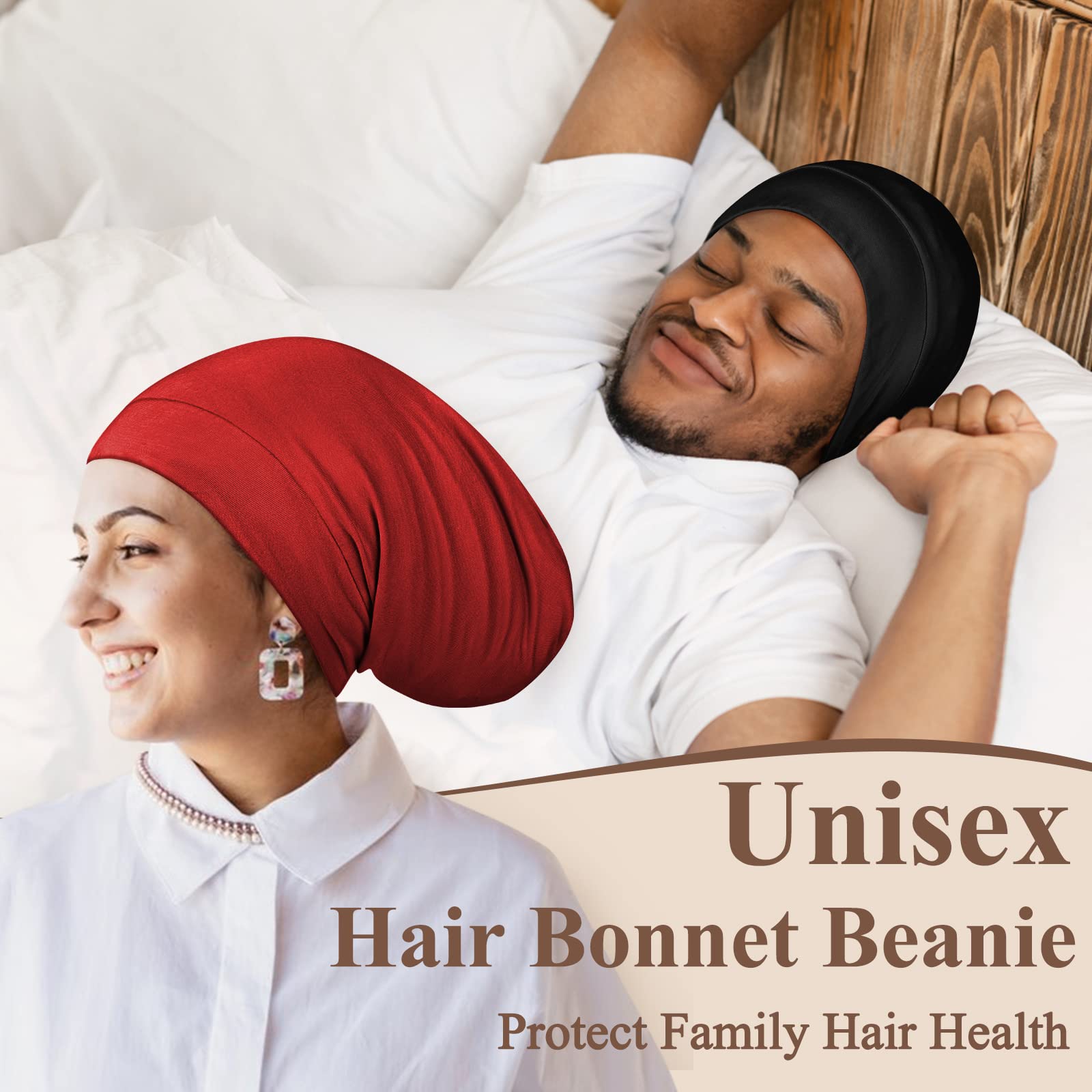 OLESILK Silk Bonnet hair-tangle-prevention wraps hair smoothly during sleep