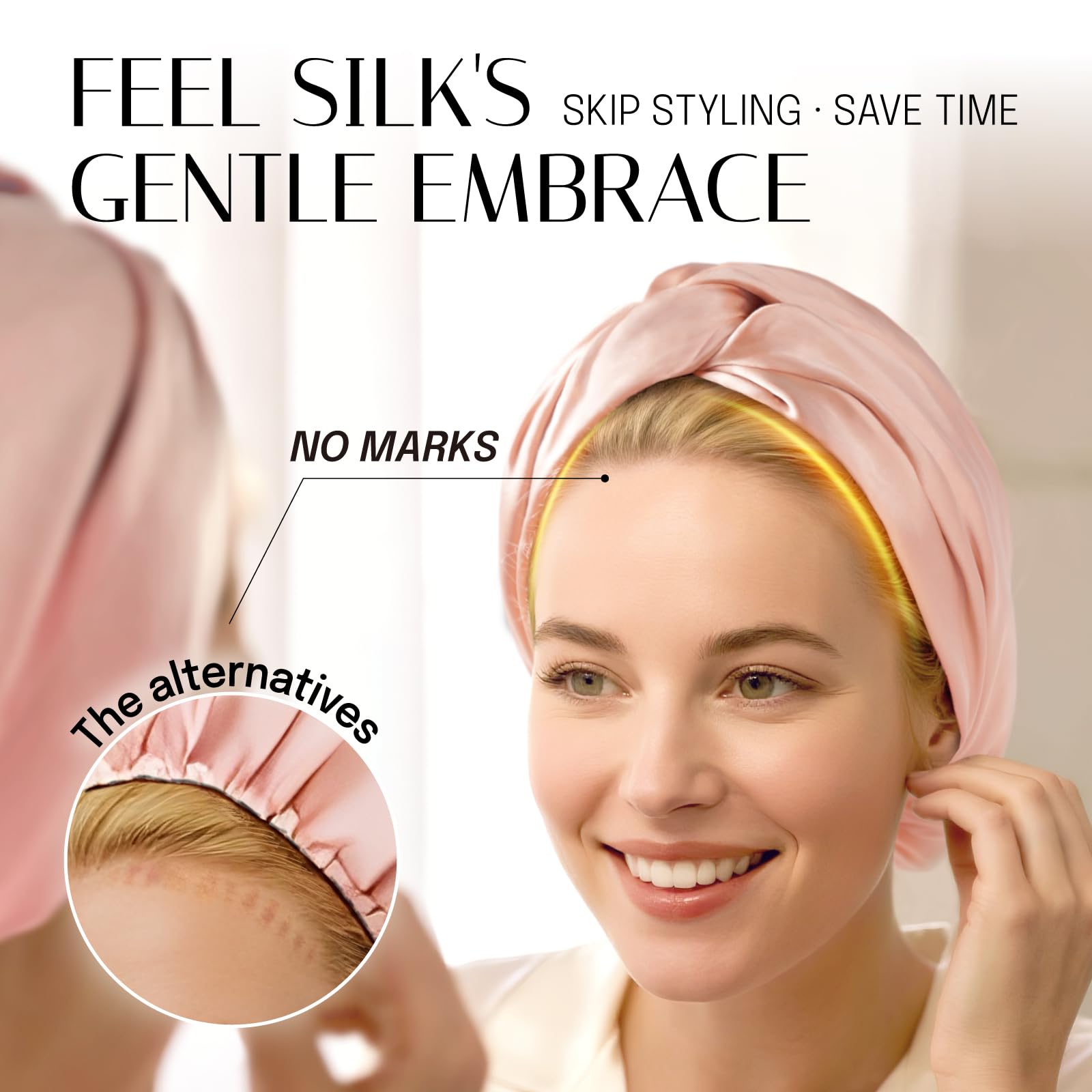 OLESILK silk bonnet packaged presented conveys gift-ready luxury and care.