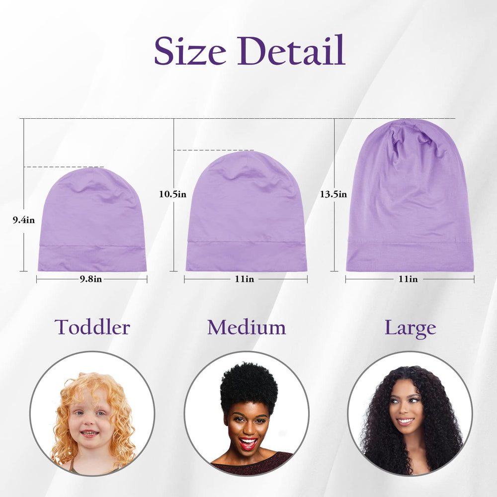 OLESILK silk bonnet worn on head demonstrates comfortable sleep and hair protection.