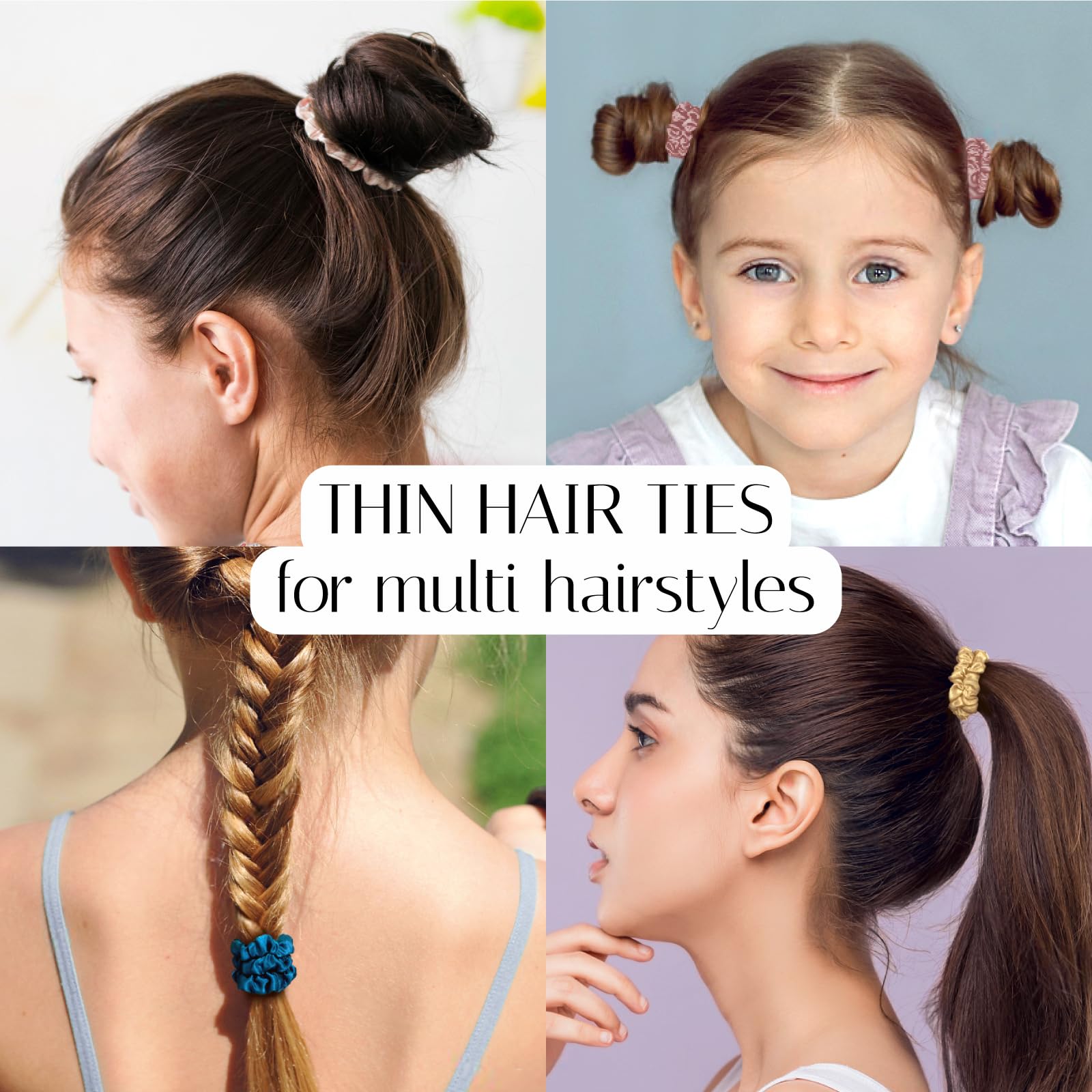 OLESILK silk hair ties worn as bracelets; versatile accessory that stays stylish.