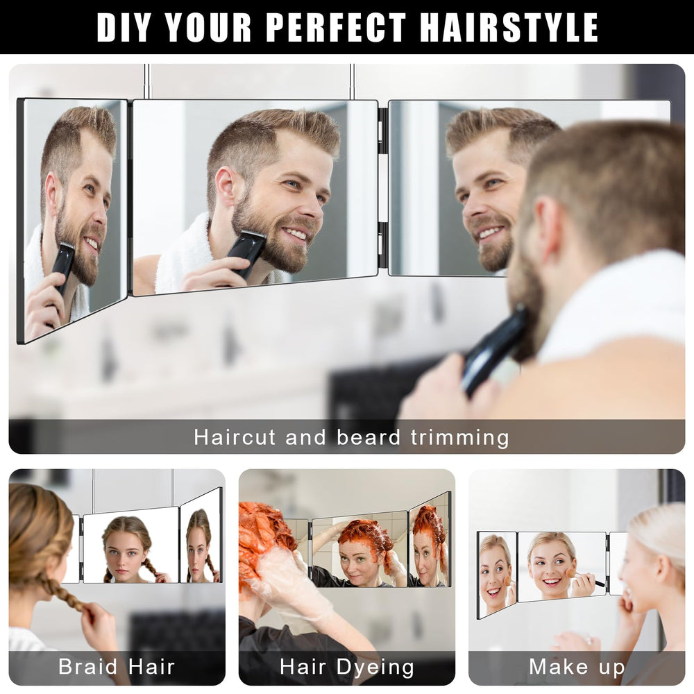 OLIBUY 3 Way Mirror demonstrating convenience in at-home use.