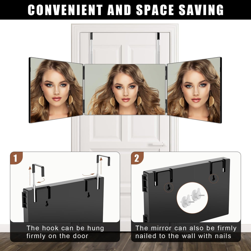OLIBUY 3 Way Mirror saving time and money with at-home hairstyling.