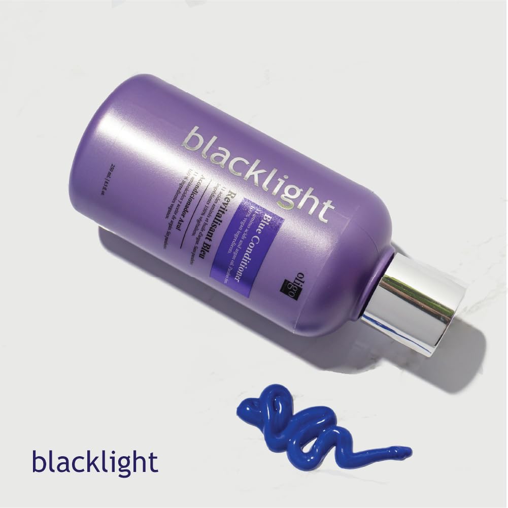 Oligo Professionnel Blacklight Blue bottle pour showing smooth, even distribution