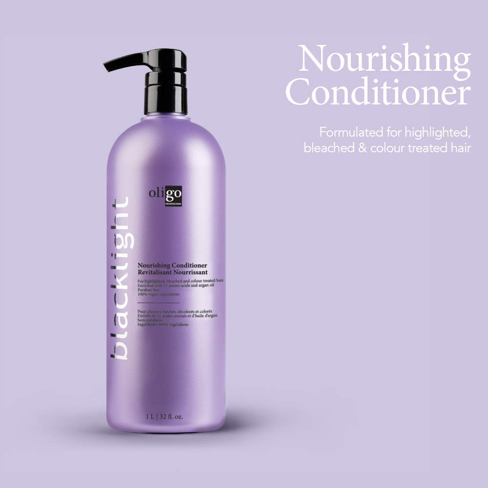 Oligo Professionnel Blacklight Nourishing Conditioner in a bathroom setting for daily conditioning