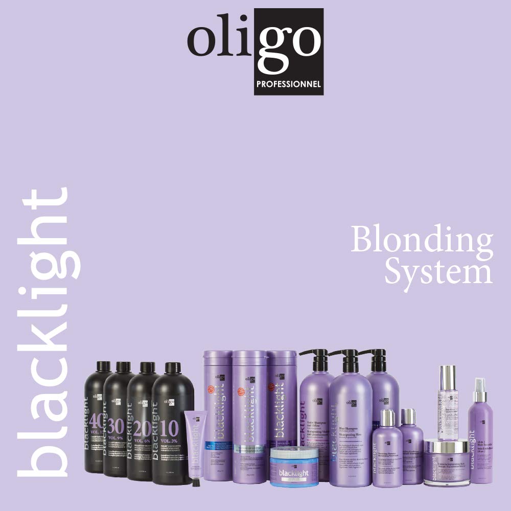Oligo Professionnel Blacklight Nourishing Conditioner on hair, delivering soft, manageable shine