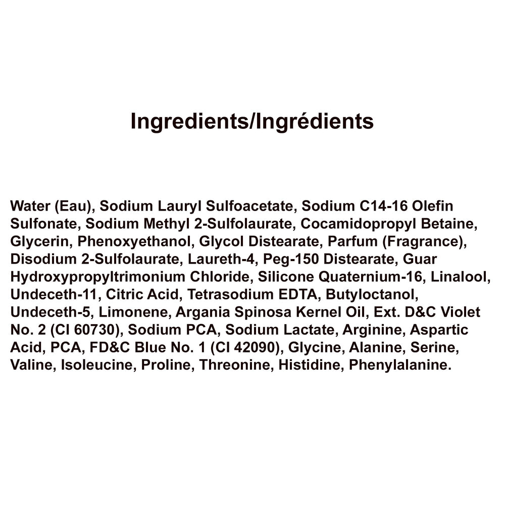 Oligo Professionnel Blacklight Nourishing Shampoo with argan oil droplets close-up
