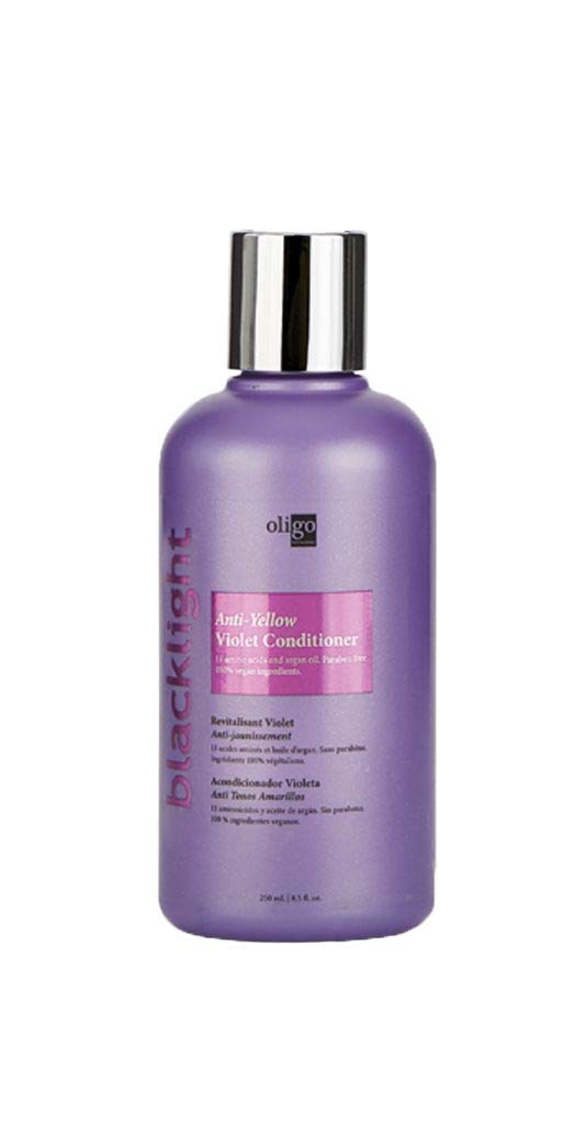 Oligo Professionnel Blacklight Violet bottle front with vegan anti-yellow formula for blondes.
