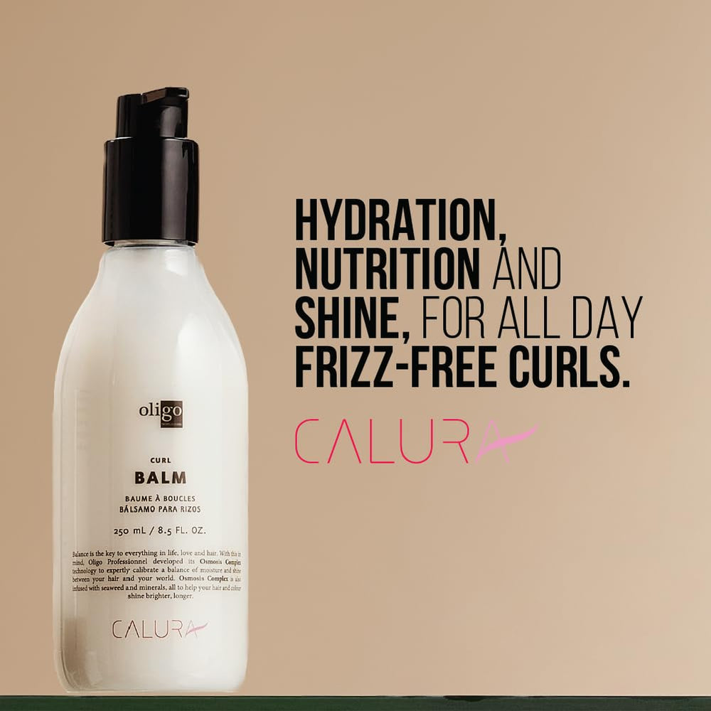 Oligo Professionnel Calura Curl Balm curl definition closeup shows lasting hold