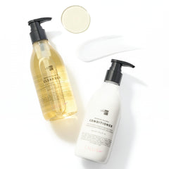 Oligo Professionnel Calura Moisture Balance Conditioner bottle back illustrating detangle and moisture.