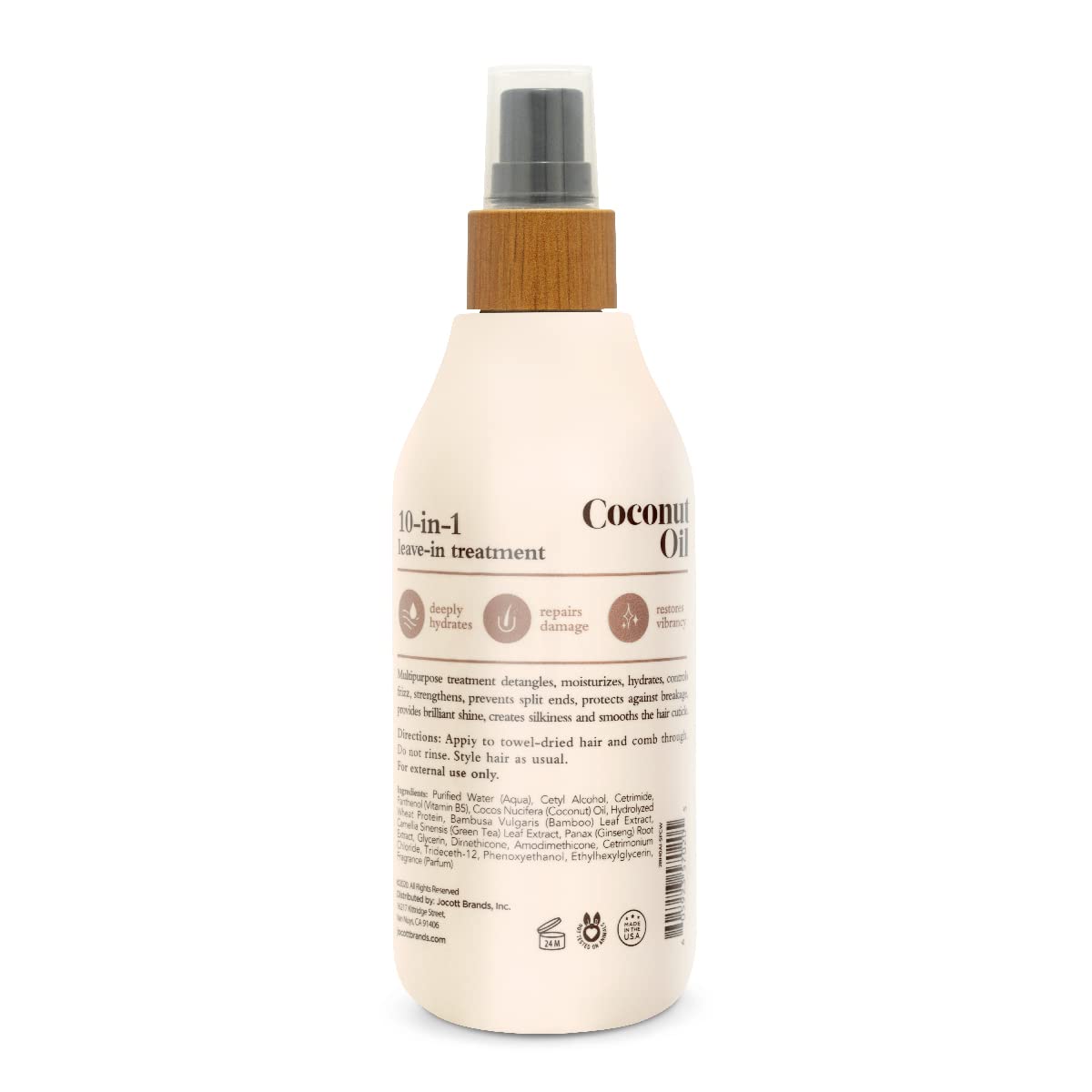 Oliology coconut oil spray bottle pour reveals nourishing shine and hydration.