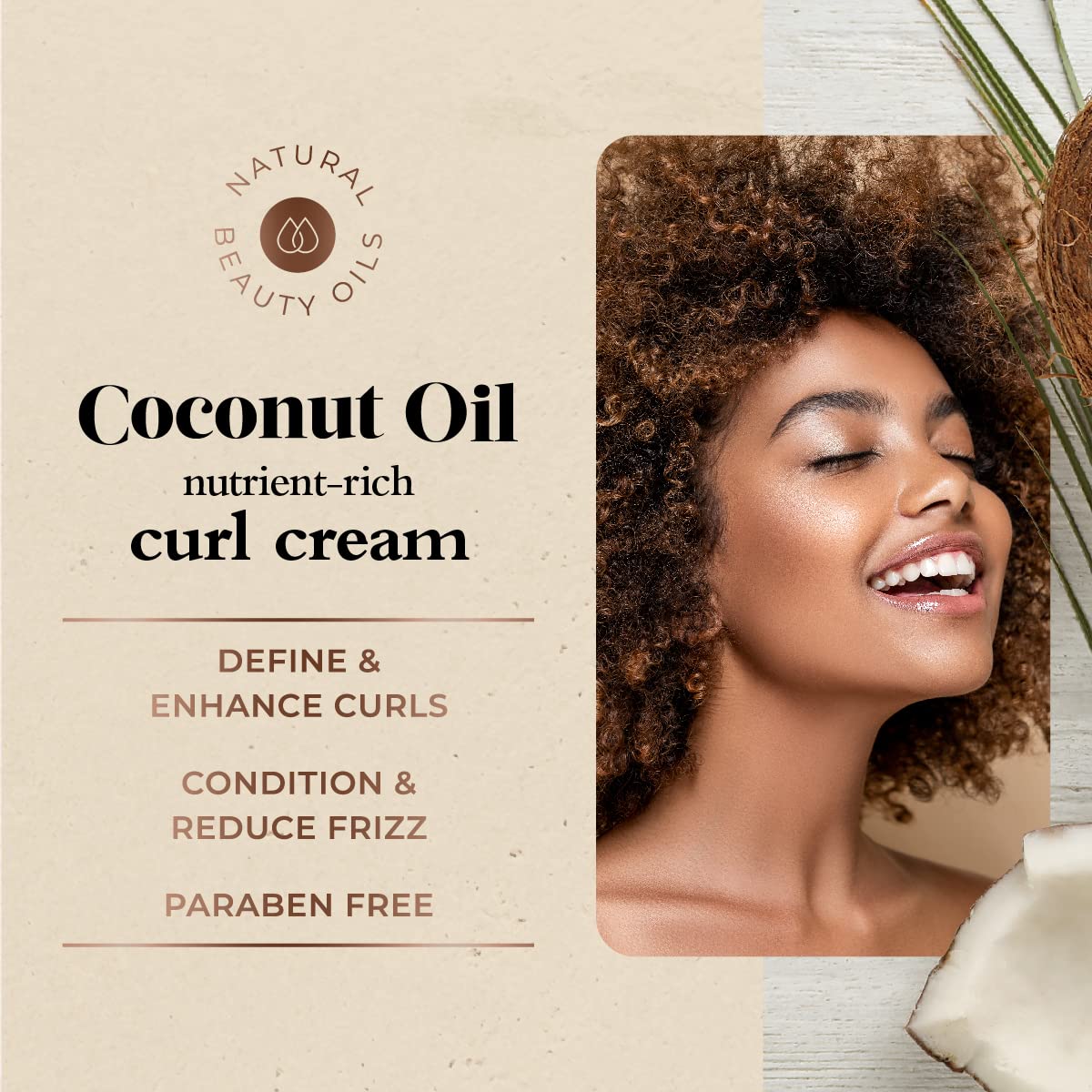 Oliology curl cream close-up reveals creamy texture with natural hold.