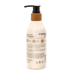 Oliology curl cream applied to damp hair for detangling and frizz control.