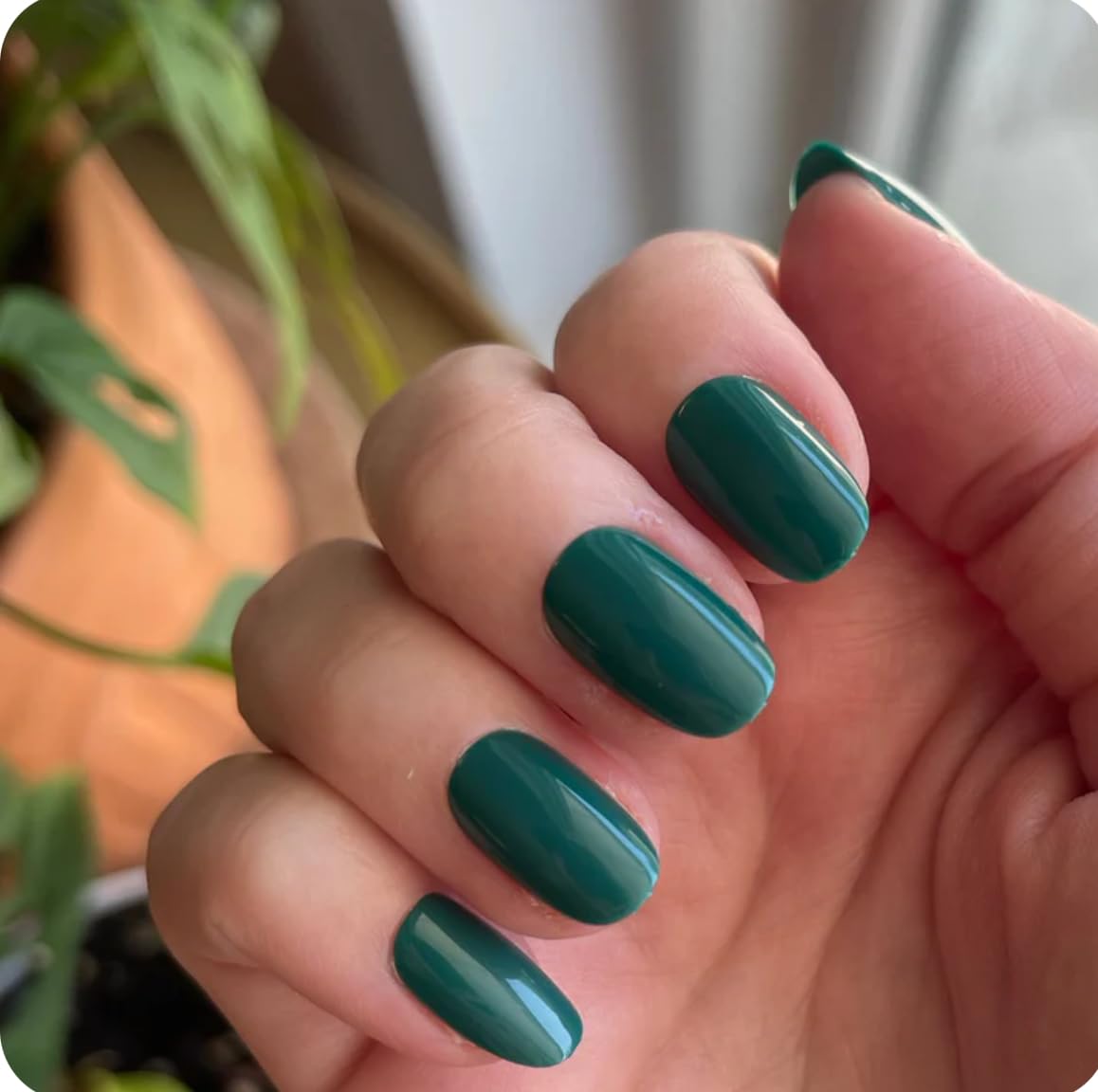 Olive & June non-damaging glue tabs simplify gentle application.