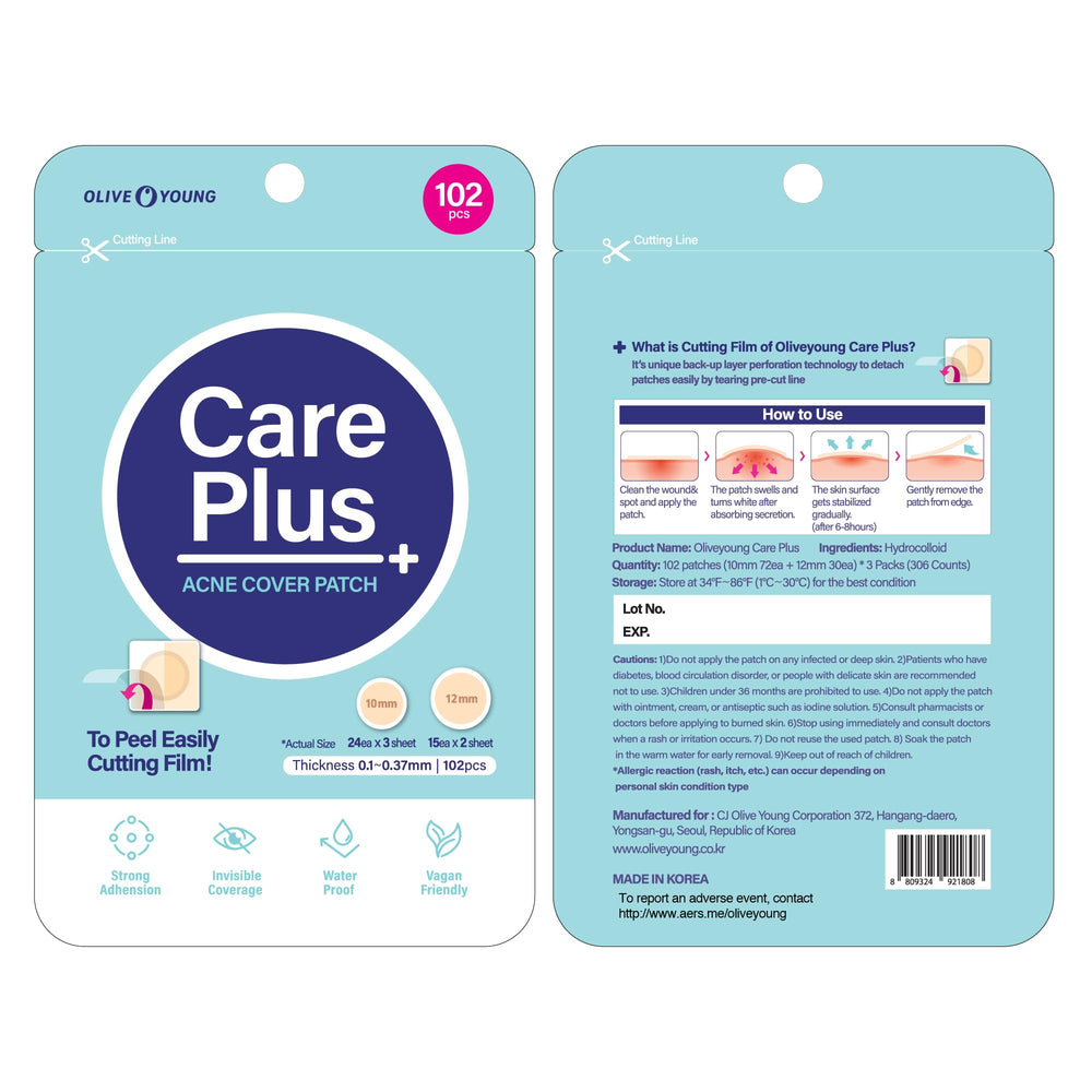 OLIVE YOUNG Care Plus Spot Patch daily-use blemish patch for convenience.