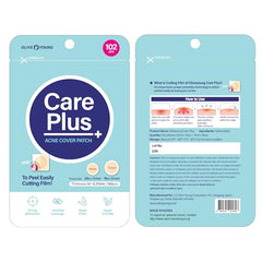 OLIVE YOUNG Care Plus Spot Patch applied to blemish for discreet coverage