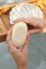 Olivia Care Green Tea Soap bar closeup—hydrating lather nourishes dry skin naturally.