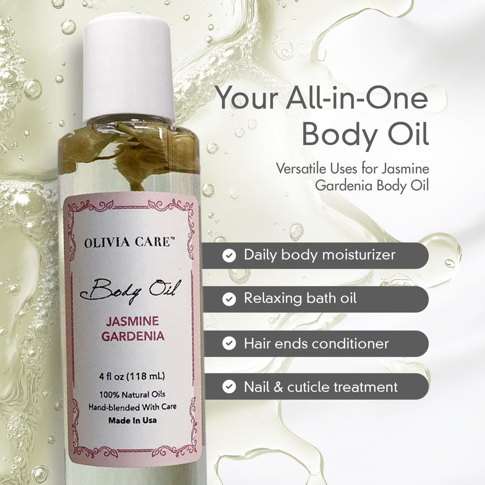 Olivia Care Jasmine Gardenia after-bath use for moisturized skin