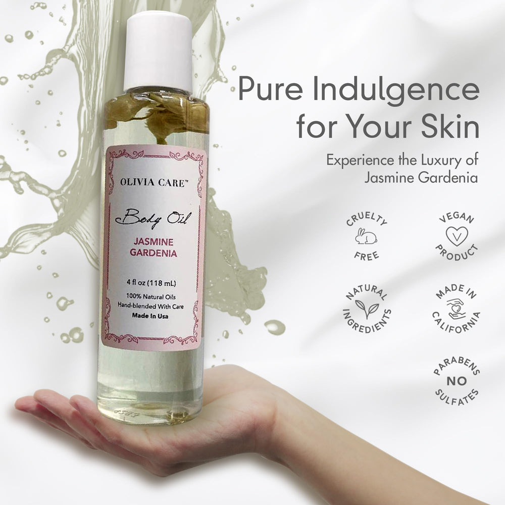 Olivia Care Jasmine Gardenia packaging close-up with premium design