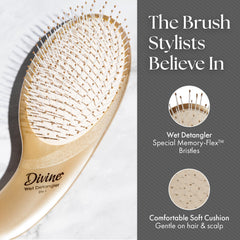 Olivia Garden Divine ball-point tips close-up highlighting scalp-friendly detangling.