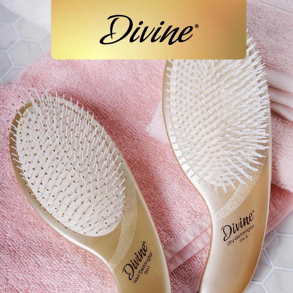 Olivia Garden Divine in-hand grip shot showcasing ergonomic control during styling.