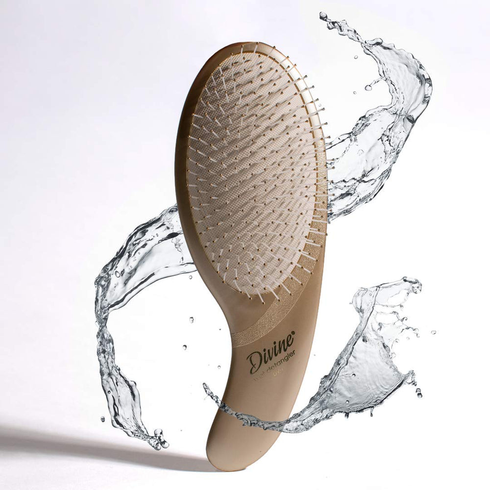Olivia Garden Divine brush in use during styling for precise control and flow.