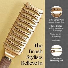 Olivia Garden NanoThermic brush sectioning pick assists precise parts