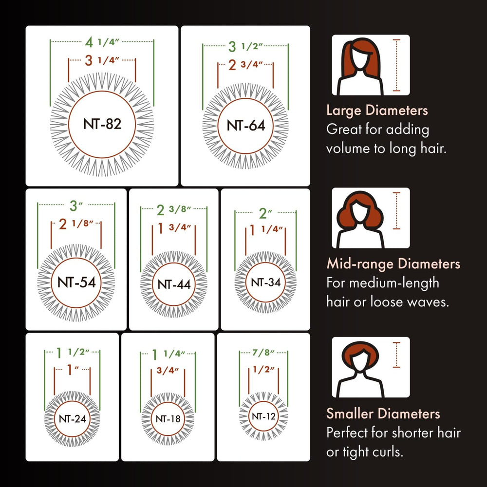 Olivia Garden NanoThermic snag-free-ring prevents tangling during styling