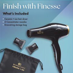 Olivia Garden 1875W 65mm nozzle focuses airflow for sleek looks