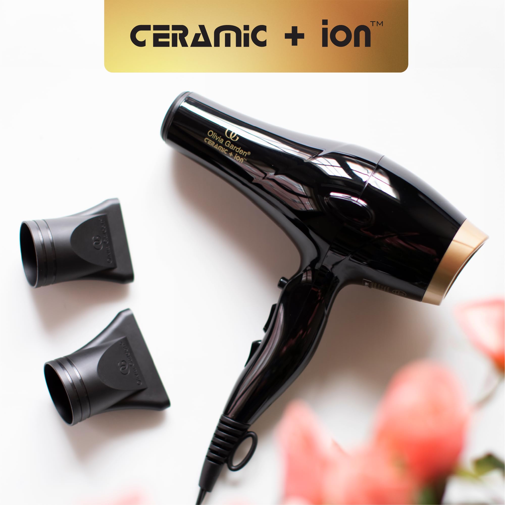 Olivia Garden 1875W 80mm nozzle broadens airflow for voluminous curls