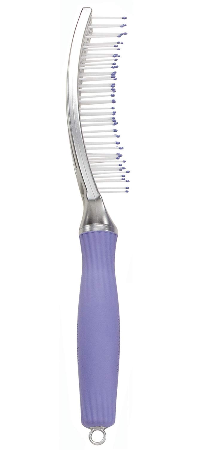 Olivia Garden finger brush vented paddle design promotes airflow for faster drying.