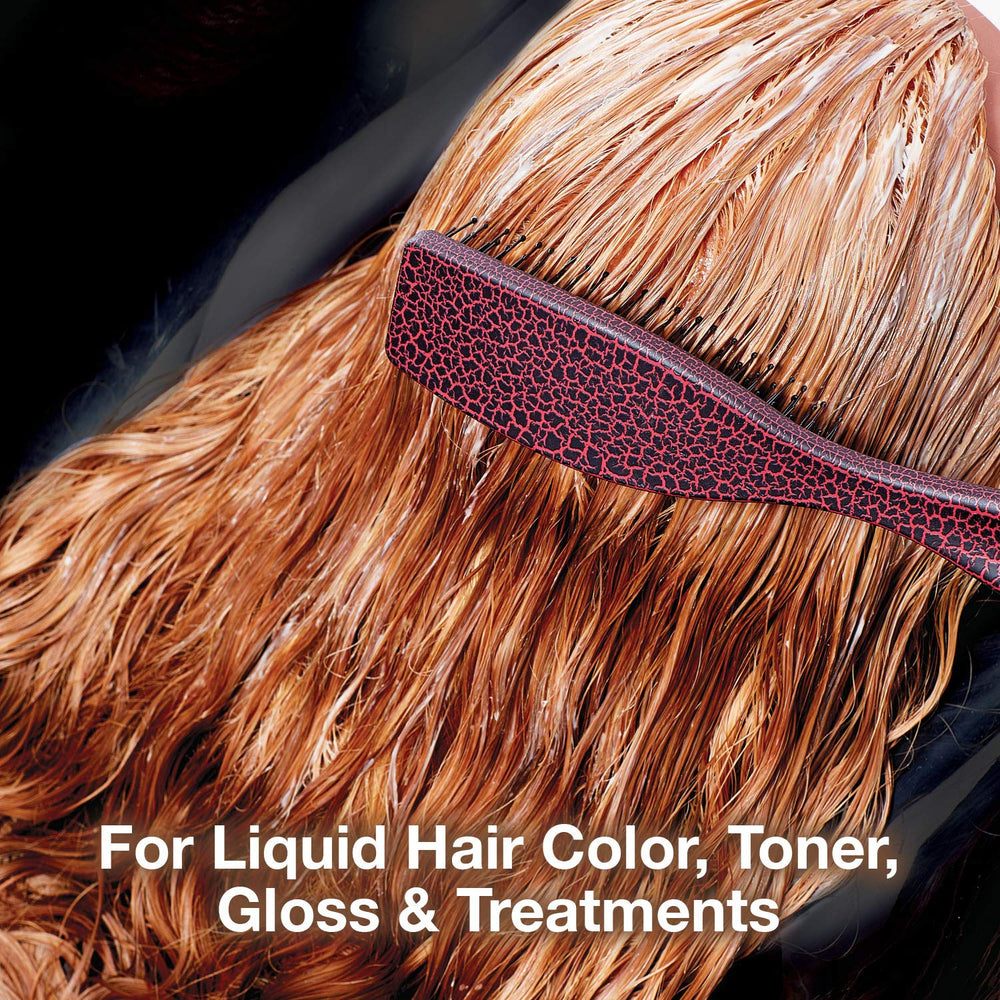 Olivia Garden iBlend IB-2 teal brush helps target product where needed.