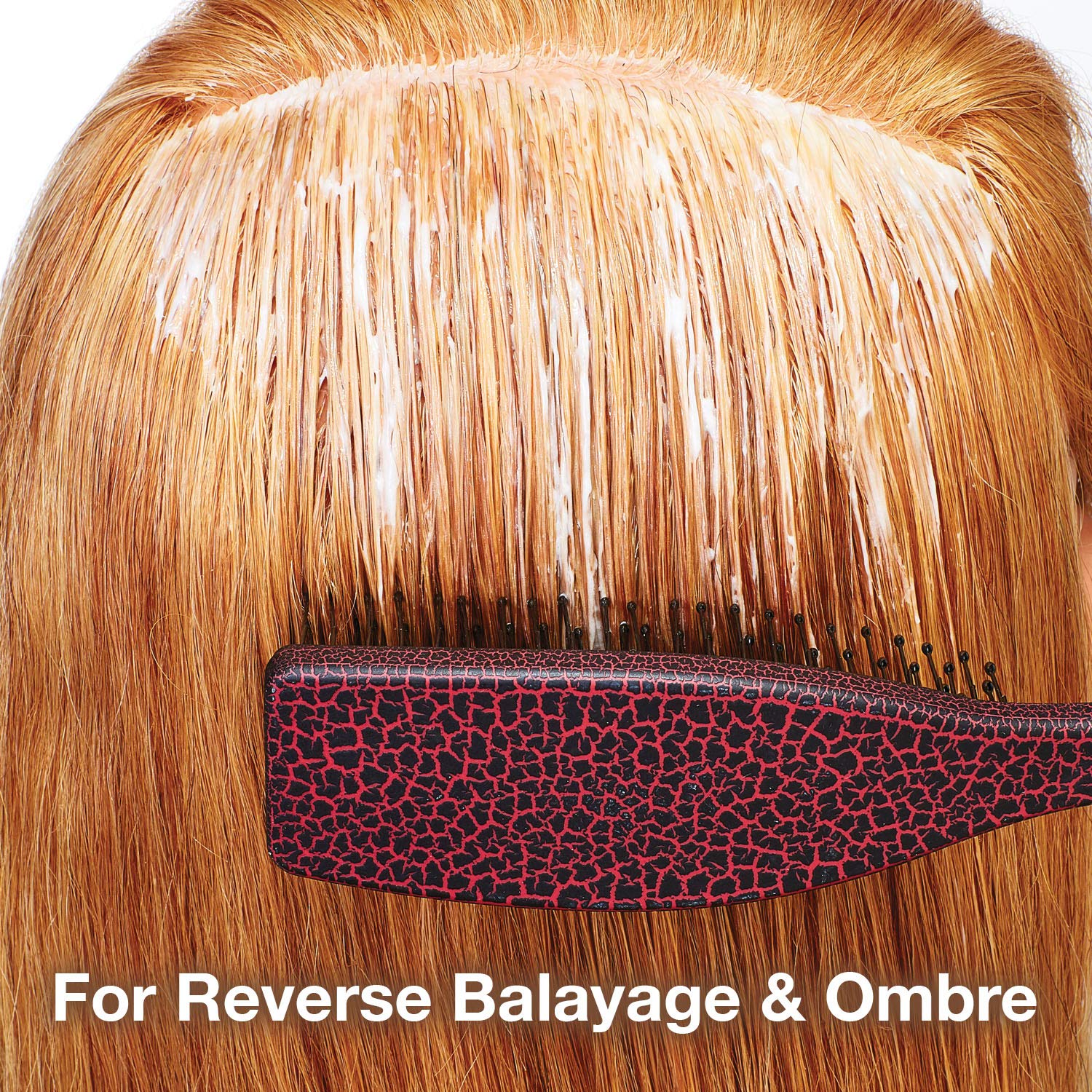 Olivia Garden iBlend IB-2 teal brush speeds up application versus hands or a comb.