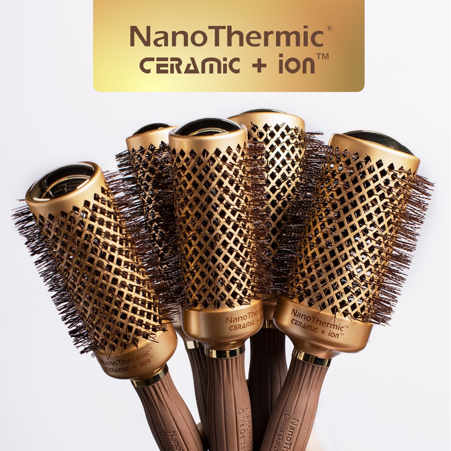 Olivia Garden NanoThermic ion technology boosts shine on hair