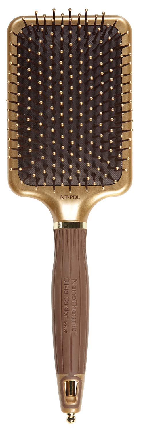 Olivia Garden NanoThermic NT-PDL front view paddle brush for smooth detangling on all hair types