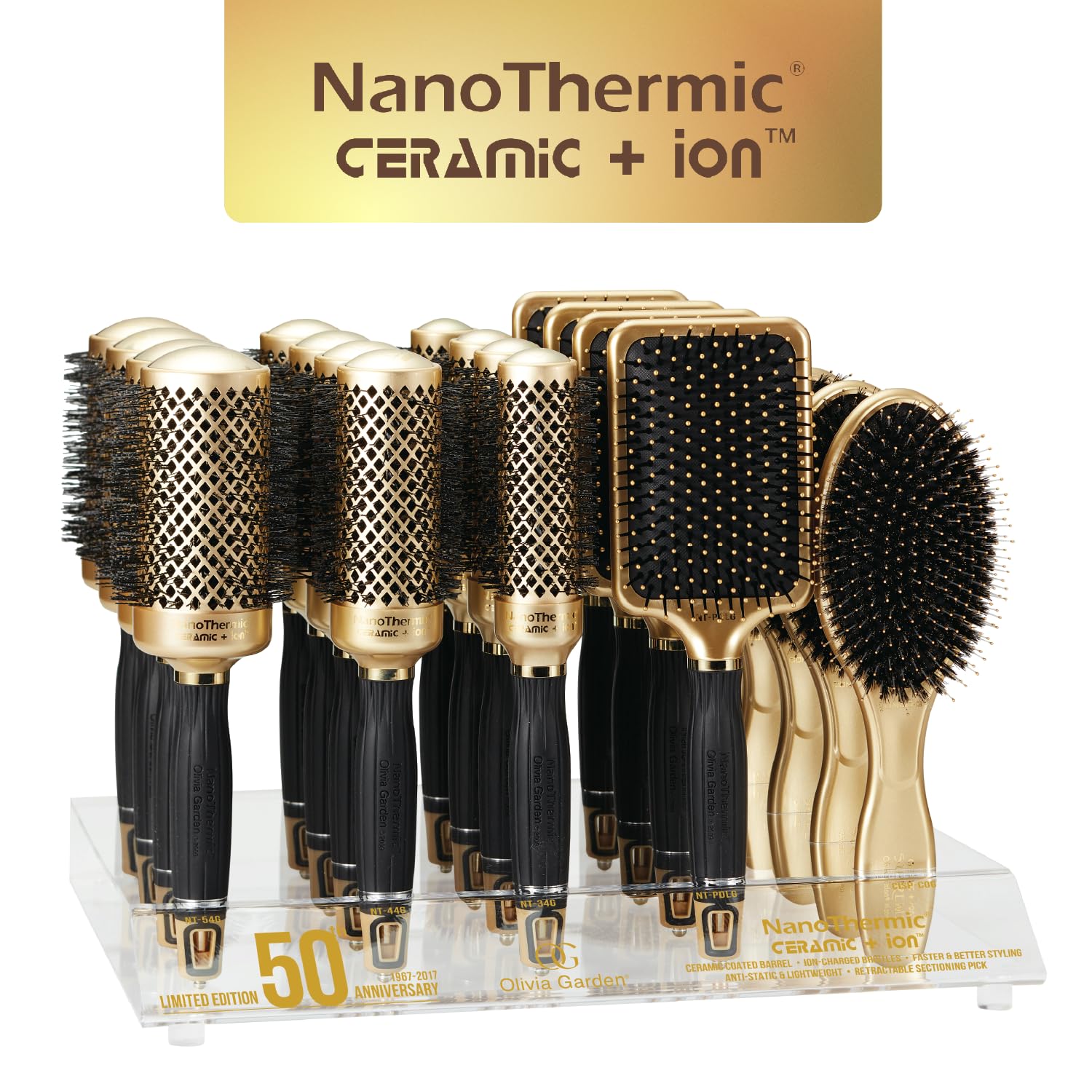 Olivia Garden NT-PDL large-paddle brush blends ceramic heat and ion tech for versatile waves