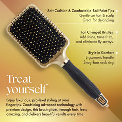 Olivia Garden NanoThermic brush includes a retractable pick for quick sectioning
