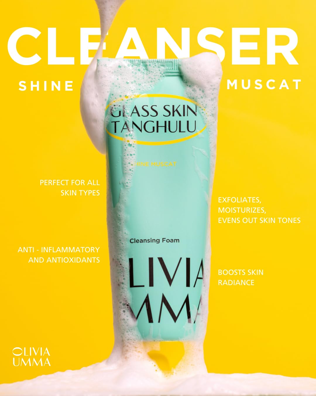 OLIVIAUMMA Antioxidant-rich green-fruit extracts nourishing the skin