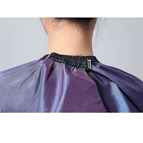 OLizee haircut cape purple 57x63 size fits adults in salon or home
