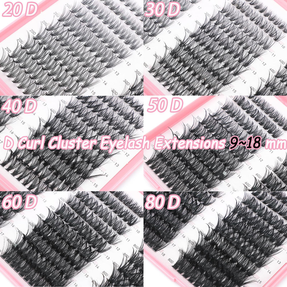 OLLAVO cluster lashes 9-16mm range shown for natural daily wear.
