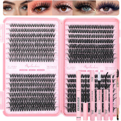 OLLAVO Lash Clusters Kit 640pcs contents for versatile DIY lash styles and cost-saving convenience.