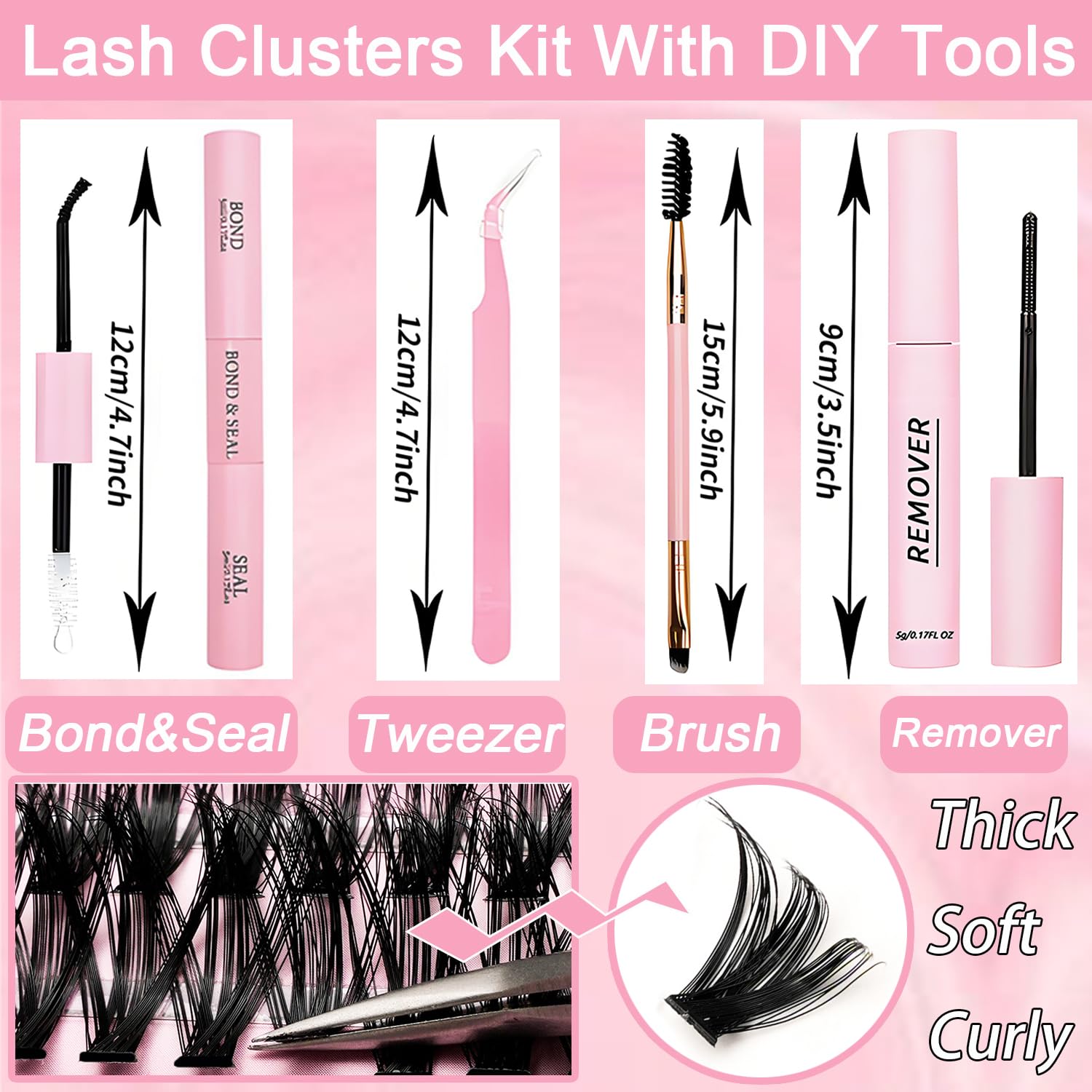 OLLAVO fluffy lashes 9-16mm lashes for natural-looking volume